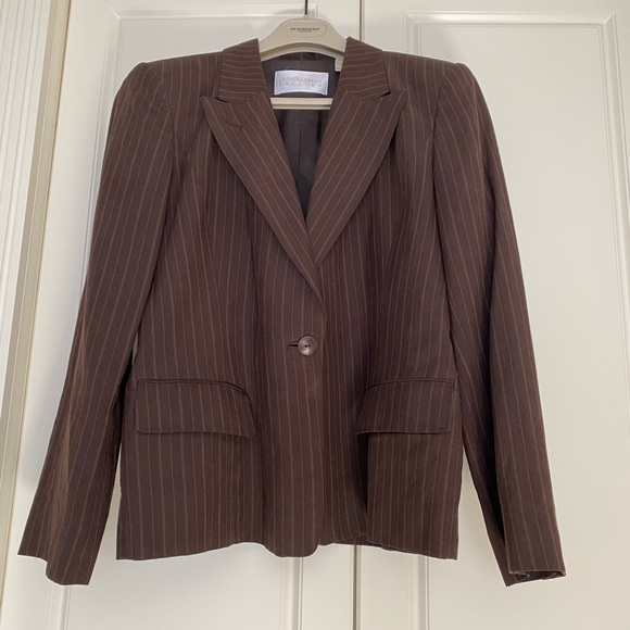 DANA BUCHMAN SILK/LINEN BLEND BLAZER Sz PETITE 10 - Picture 2 of 12